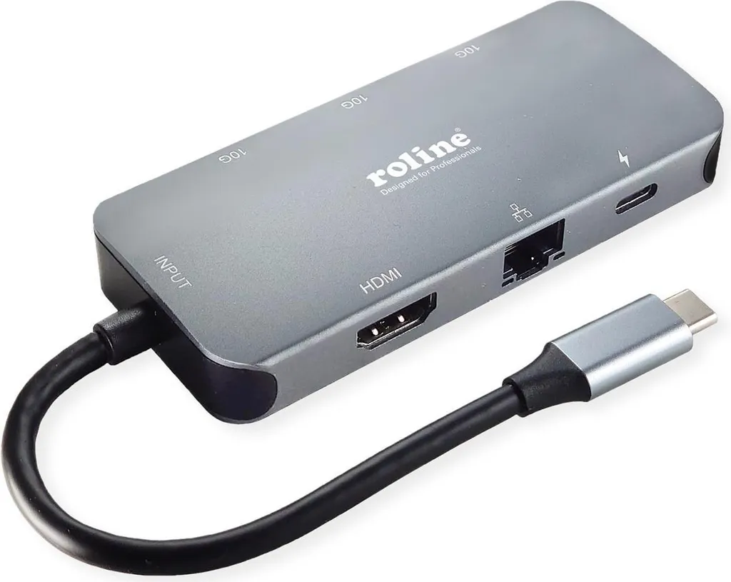Multiport Dockingstation ROLINE USB-C 3.2 Gen 2 - Hub 5-in-1 con 100W PD
