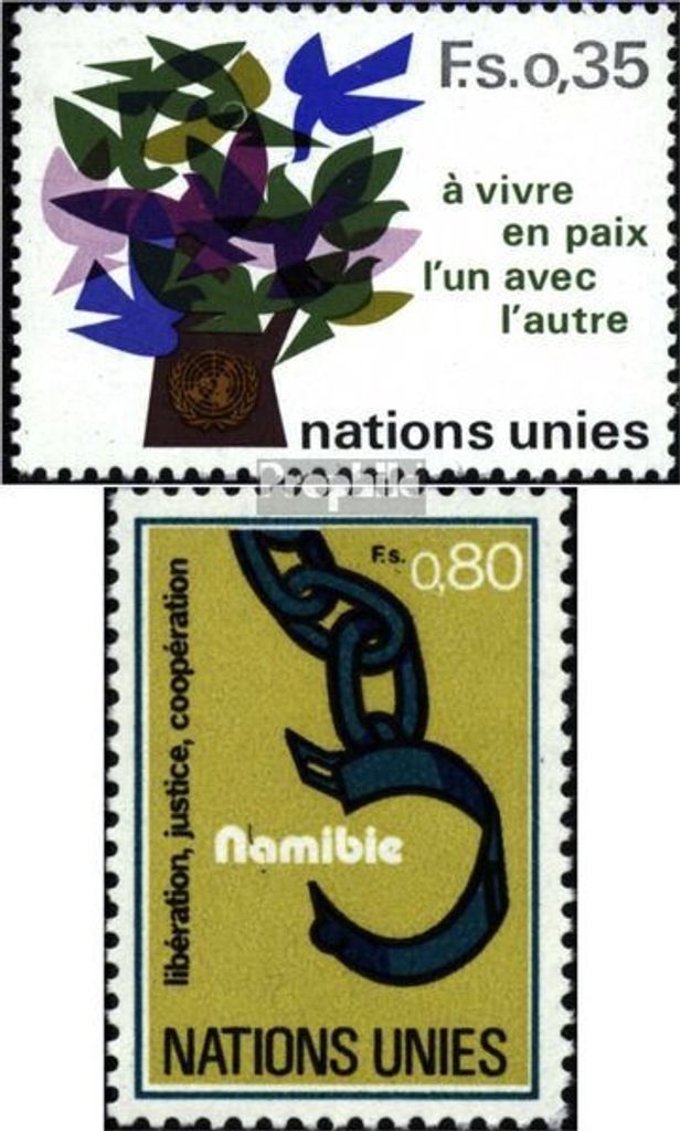 Briefmarken UNO - Genf 1978 Mi 72,75 (kompl.Ausg.) gestempelt Für Frieden