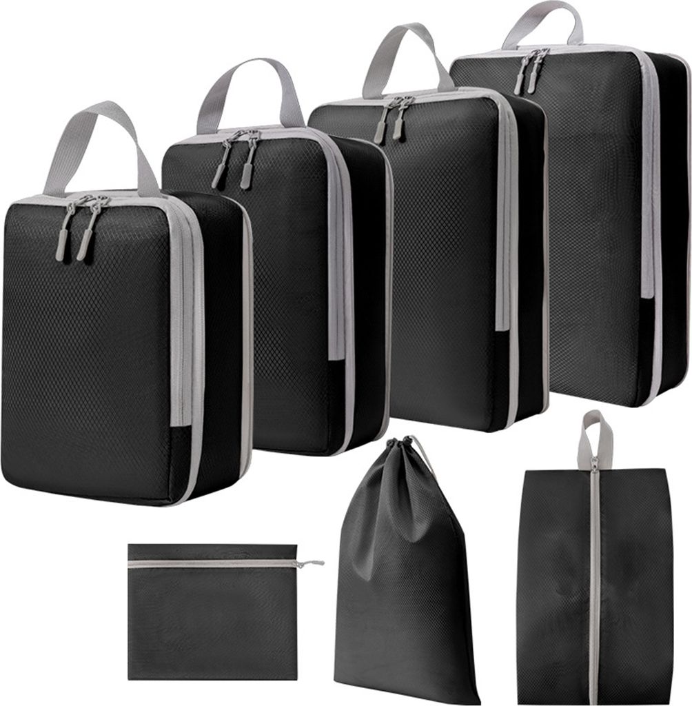 4/7-teilige Reise-Aufbewahrungstasche, platzsparend, effizient komprimiert, maximaler Platz im Koffer, schnell zugänglicher Reise-Organizer