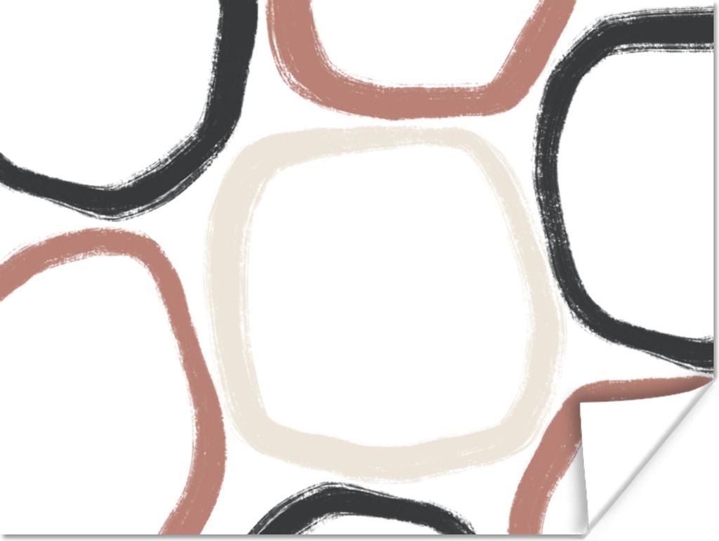 MuchoWow Poster Minimalismus - Geometrische Formen - Pastell - Muster 160x120 cm - Foto Plakat