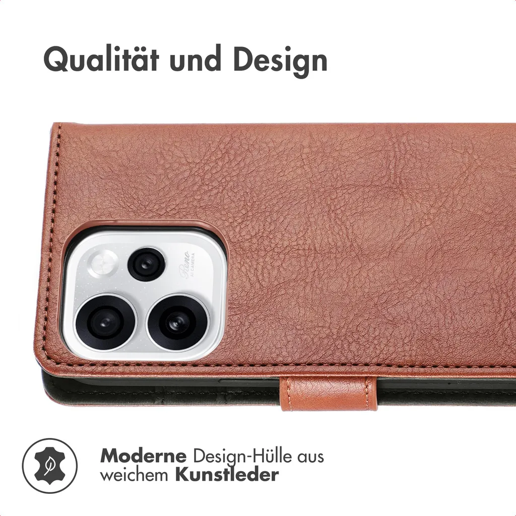 imoshion Custodia a libro Oppo Reno 15F - Marrone - 4
