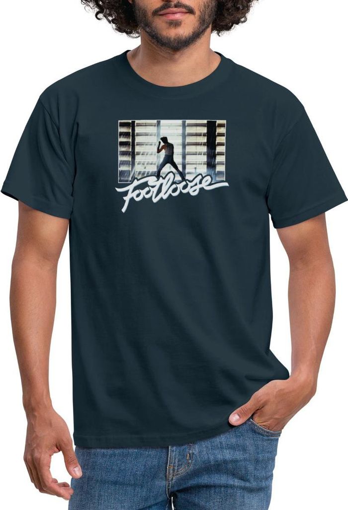 Spreadshirt Footloose Kultige Lagerhaus-Tanzszene Zu Never Männer T-Shirt, L, Navy