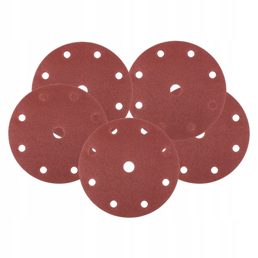 NEO TOOLS 5 Stück Schleifpapier 125mm Klett, Profi 125 Schleifscheiben Rund 9 Loch für Exzenterschleifer (Mit Körnung 40/60/80/100/120/180/240)