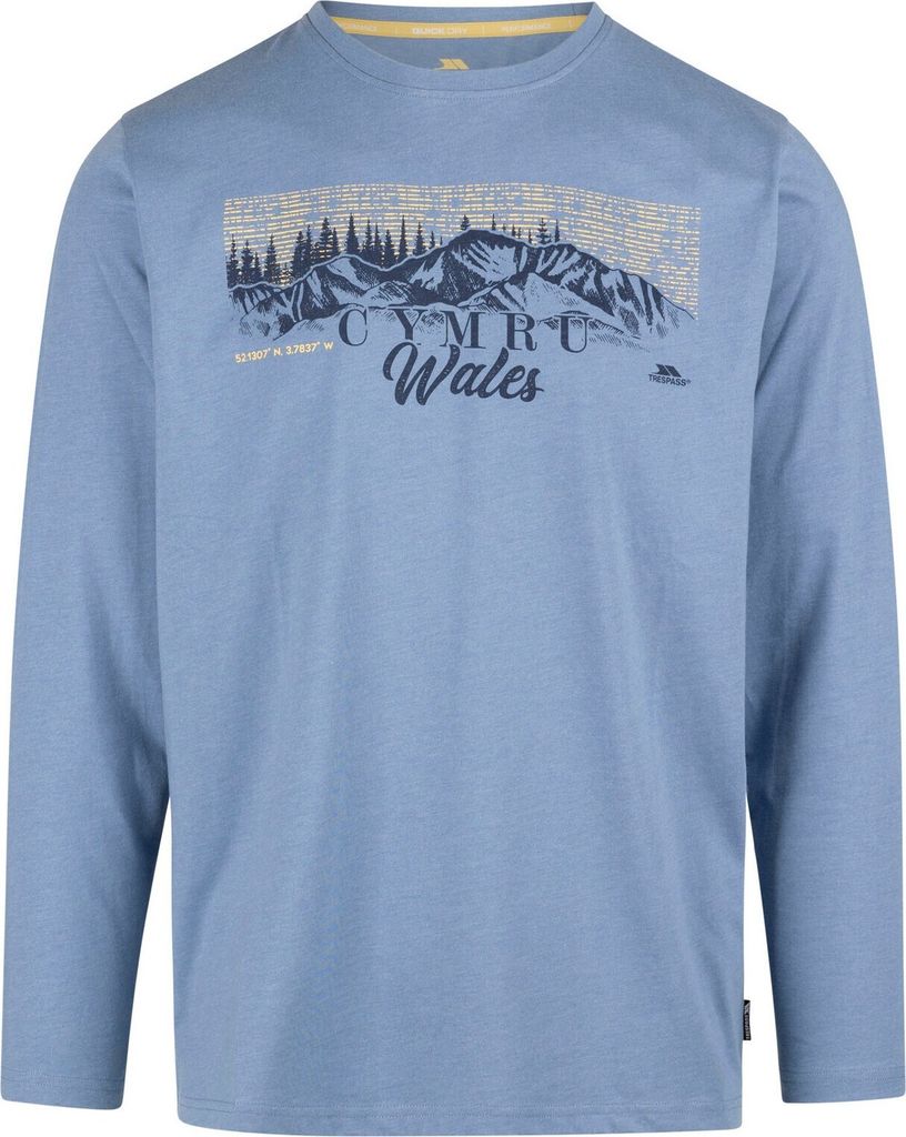 Trespass - "Kulam" T-Shirt für Herren Langärmlig TP6445 (L) (Jeansblau meliert)