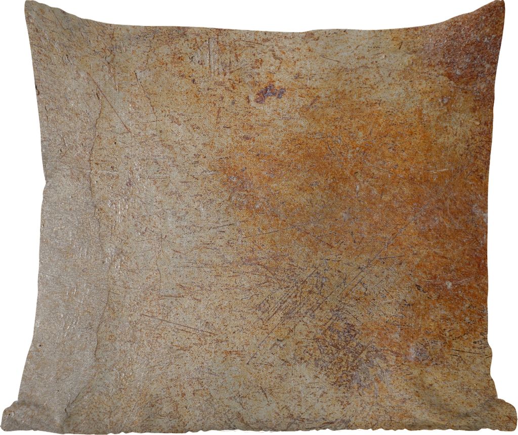 MuchoWow Zierkissen Sofakissen Wohnzimmer Dekokissen 60x60 cm Beton - Rost - Schwarz - Sitzfläche - Foto Polster
