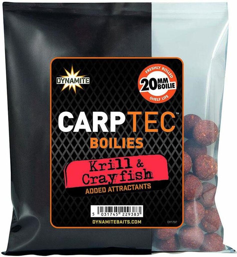 Dynamite Baits Carptec Boilies 300 g Krill & Crayfish 20 mm Produktbild 