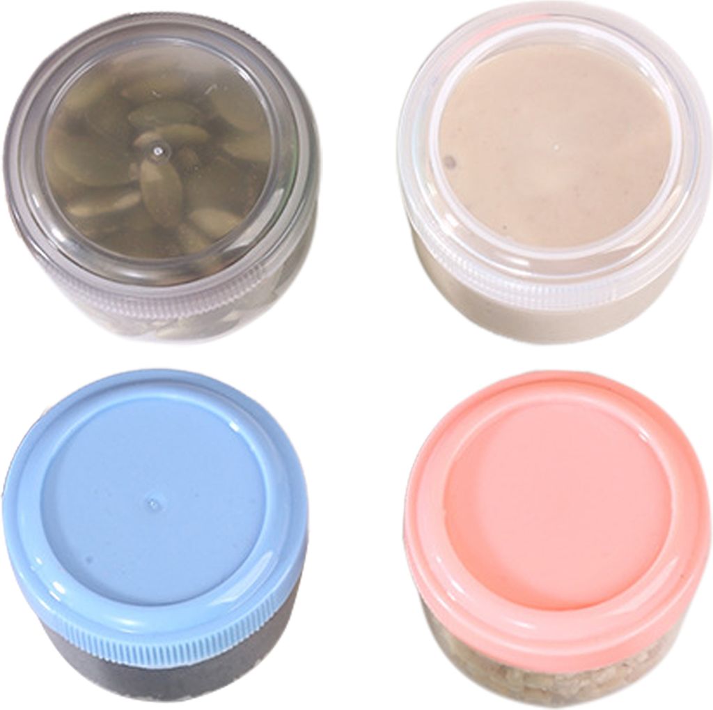 1/4/6 Stück Snackbehälter, kleine Vorratsbecher für Lebensmittel mit Deckel, BPA-frei, wiederverwendbar, für Soßen, Gewürze, Salatbehälter