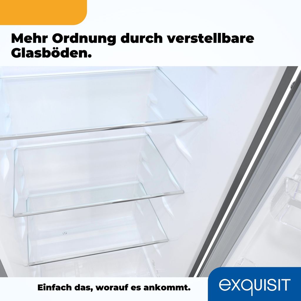 Exquisit Vollraumkühlschrank KS320-V-H-040D inoxlook | Produktbild 8