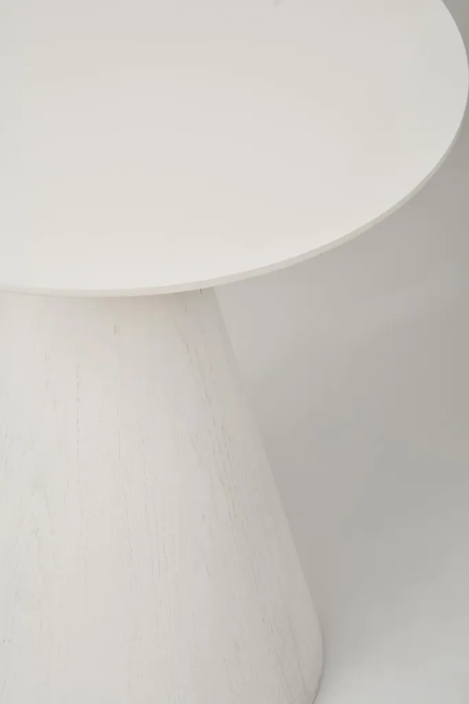Bout de canapé blanc 40 cm - Table d'appoint idéale pour petits salons - 2