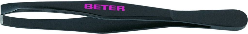 Beter Black Coated Steel Straight Tip Tweezers