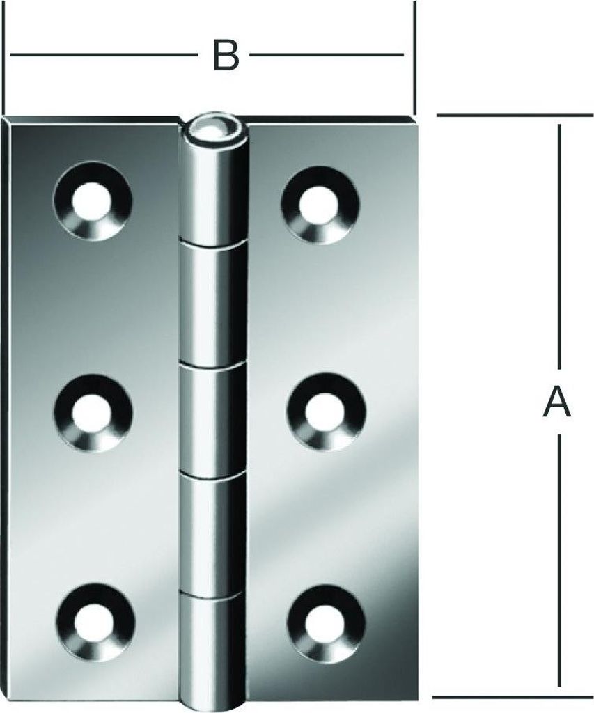 Vormann halbbreite Scharniere verzinkt 25x22x0,8 mm