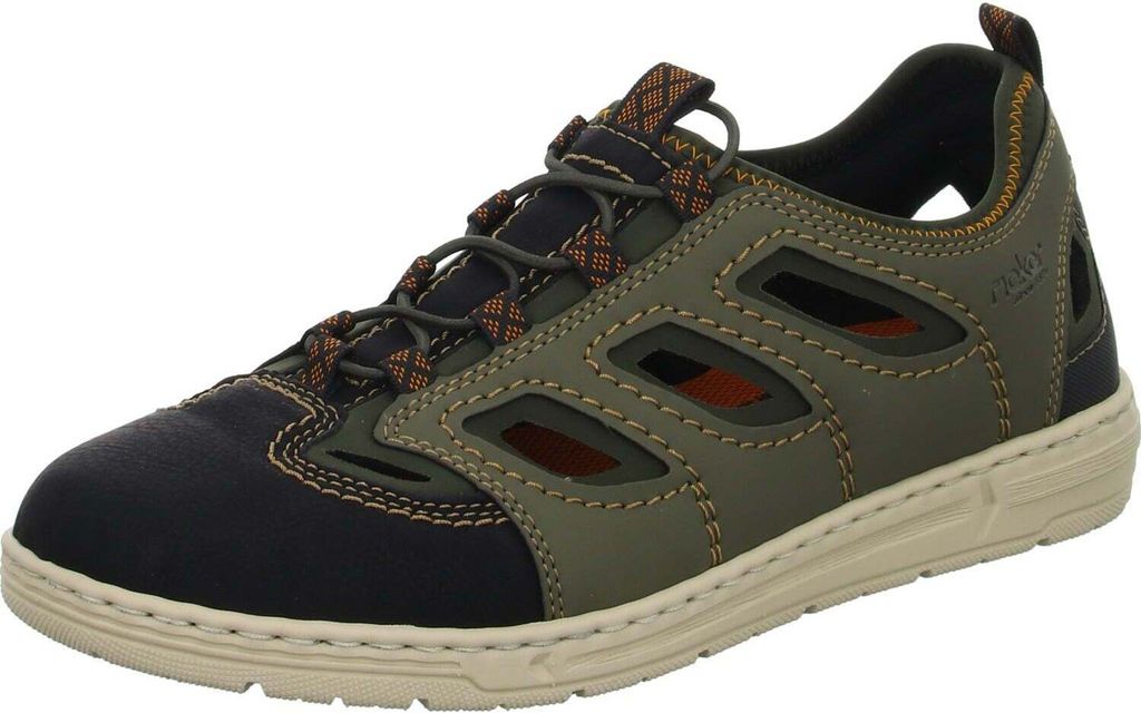 Rieker Sportliche Slipper Herren 31373733373538 Grün 42 EU