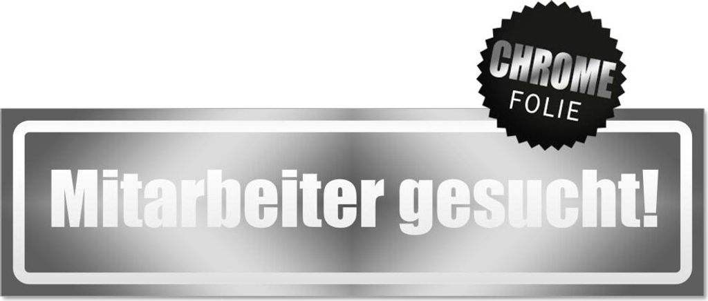 Mitarbeiter gesucht invertiert Magnetschild Schild magnetisch