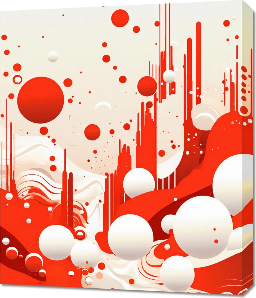 Opera Vibrazioni Rosso Sangue 60x70 | Dipinto su Tela Moderno