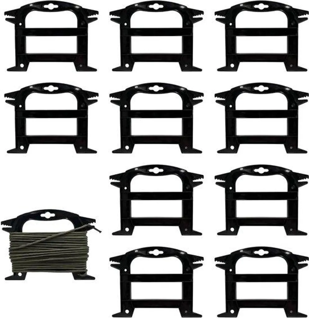 Organiseur de campement : enrouleur paracorde noir multi-stockage 5