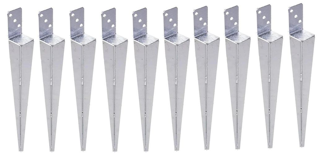 Set Pfostenträger 60x600 mm Einschlaghülse L-Form Produktbild 
