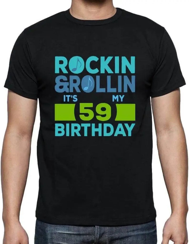 Herren Grafik T-Shirt Rockin' & rollin' es ist mein Geburtstag 59 – Rockin' & Rollin', It's My Birthday 59 – Geschenk 59. Geburtstag Jahrestag 59