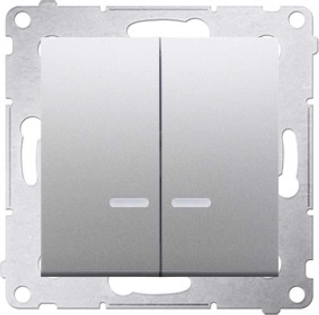 Kontakt-Simon DW5BL.01/43, Kunststoff, Silber, IP20, IP44, 250 V, 10 A, 75 mm