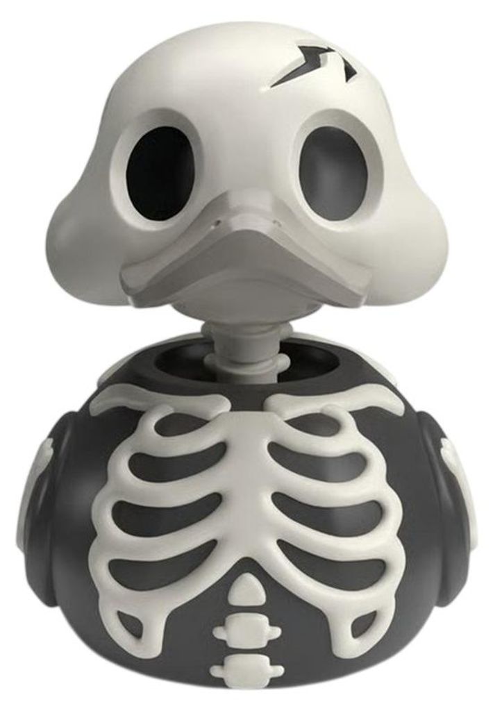 Numskull - "TUBBZ" Skelett Gummiente, Halloween CD2561 (9 cm) (Naturweiß/Schwarz)