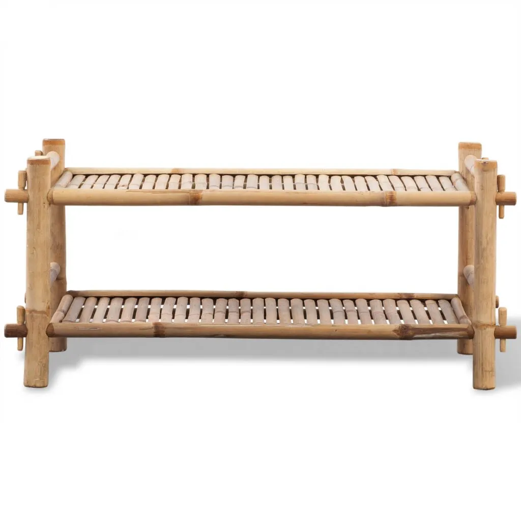 Organiser ses chaussures facilement avec cette étagère bambou 2 étages