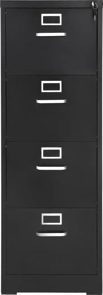 SucceBuy Armoire Métallique à 4 Tiroirs Verrouillables pour Dossiers A4