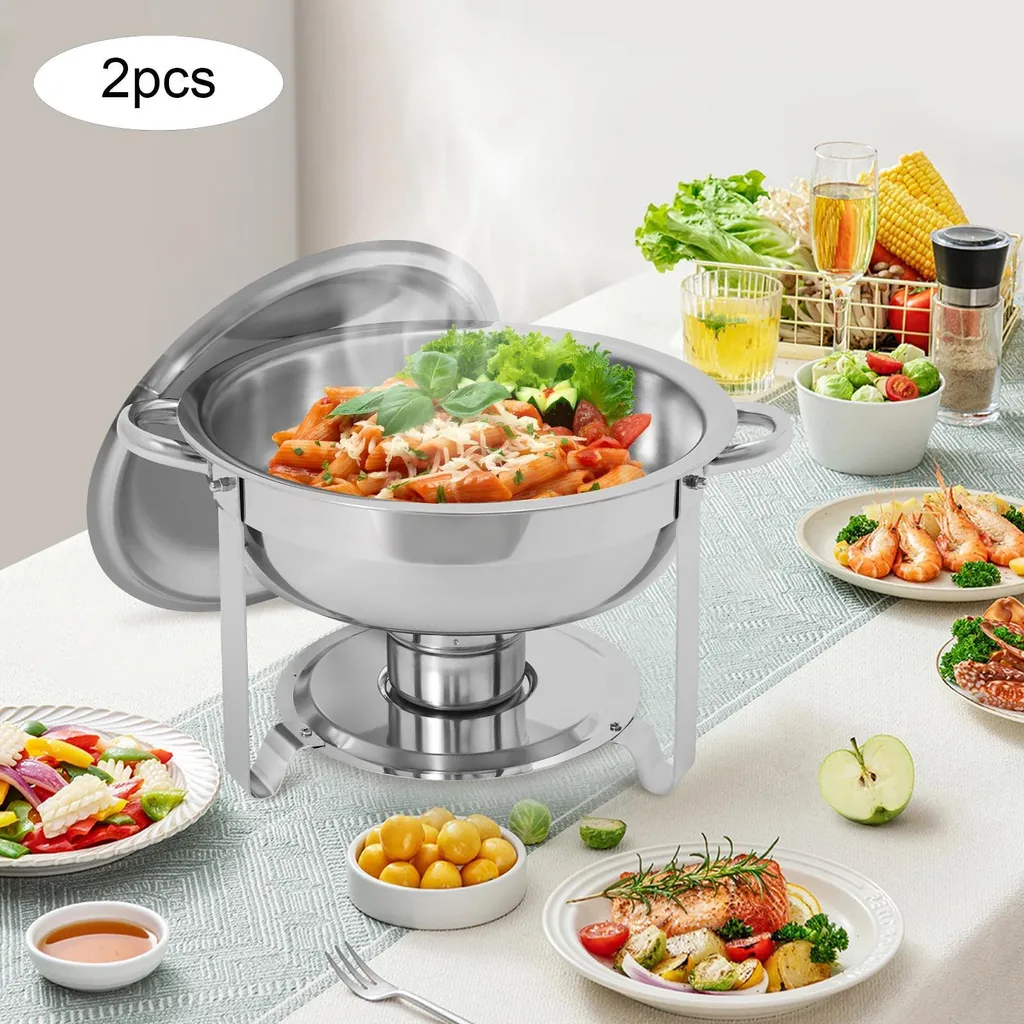 Chauffe-plats Mariage et Buffet - Chafing Dish 4,5L Violet Autonome - 2