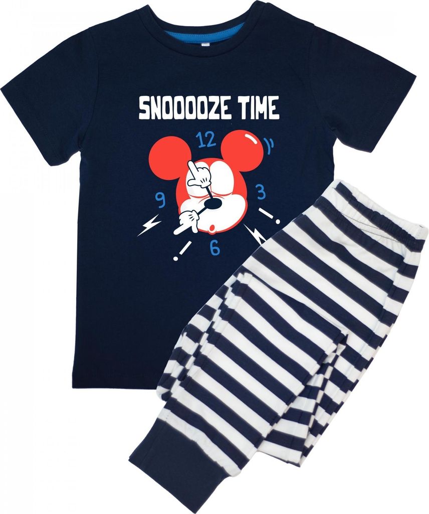 Disney - "Snooze Time" Schlafanzug mit langer Hose für Jungen kurzärmlig BI53869 (116) (Marineblau)