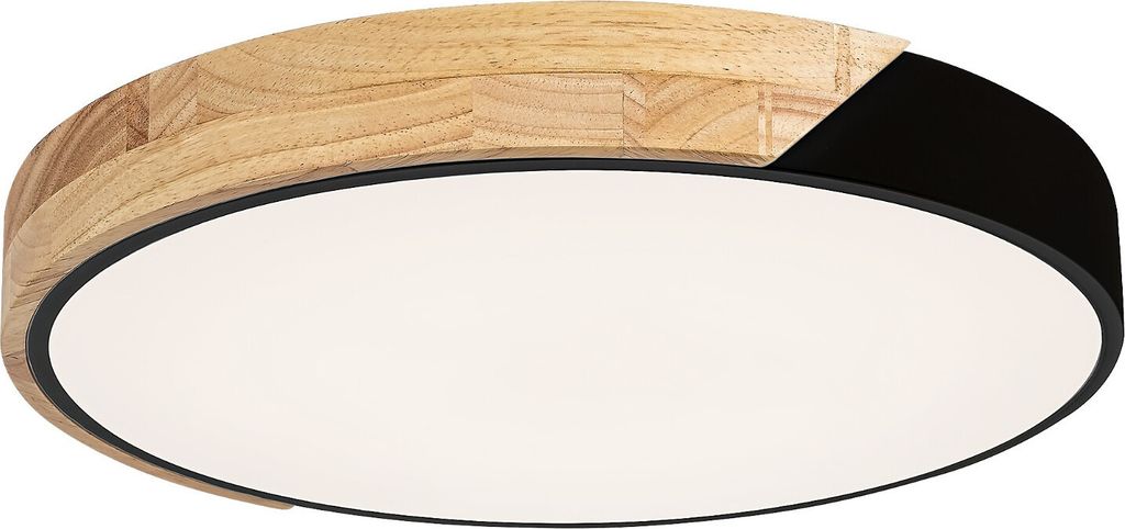 Rabalux Černé stropní LED svítidlo Maple s dekorem dřeva Obrázek produktu 