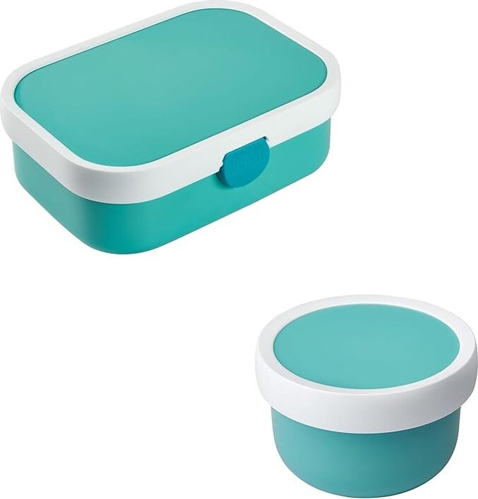 Mepal | Kinder Obst- und Bento Box | Campus meets Fruits | Spülmaschinenfest & BPA-frei | 300 & 750 ml | Mit Fächern, Gabel & Clip-Verschluss | P...