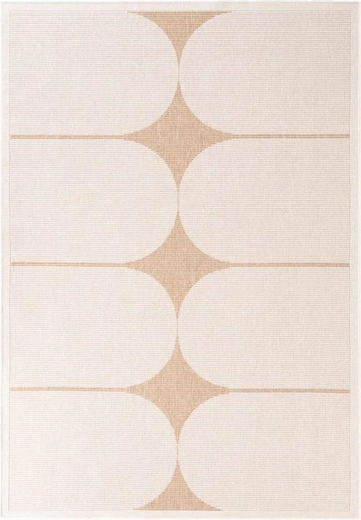 Tapis Extérieur SVENTI Kilim Géométrique - Design Plat et Anti-UV Lavable