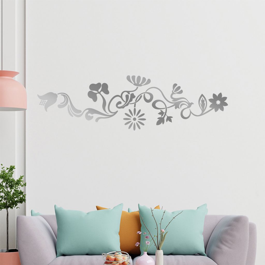 Kleeblatt - Blumen - Blätter Wandtattoo in 6 Größen - Wandaufkleber Wall Sticker - Dekoration, Küche, Wohnzimmer, Schlafzimmer, Badezimmer
