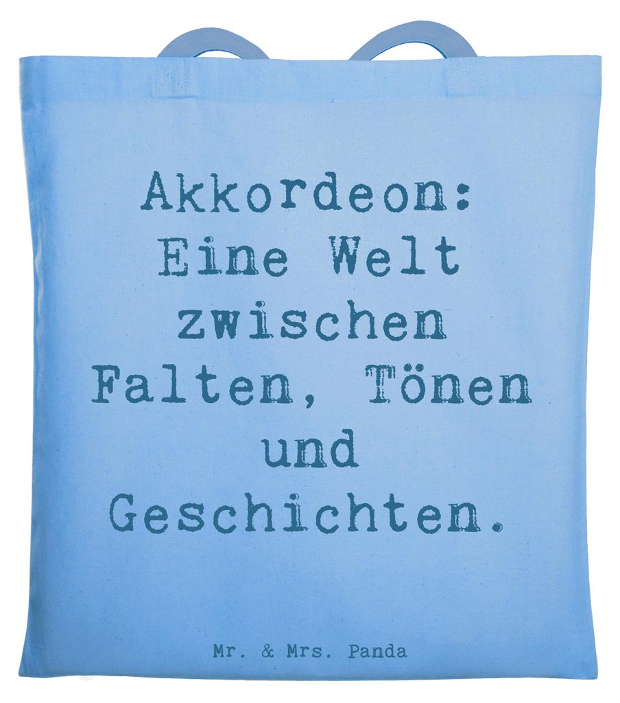 Mr. & Mrs. Panda Tote Bag Spruch Akkordeon Vielfalt - Sky Produktbild 