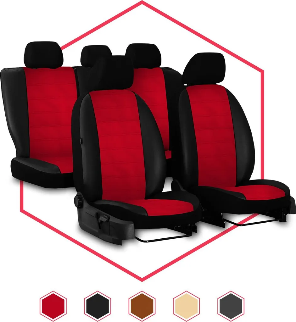 Set Fodere Auto Ford Focus MK1 Rosse - Protezione Universale 3 Sedili