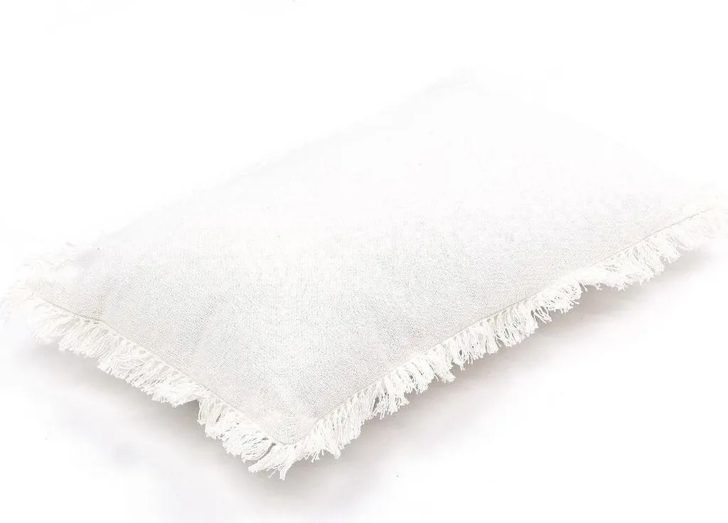 Coussin BOHO coton tissé main 30x50 cm - Finition Pompons et Reliefs - 4