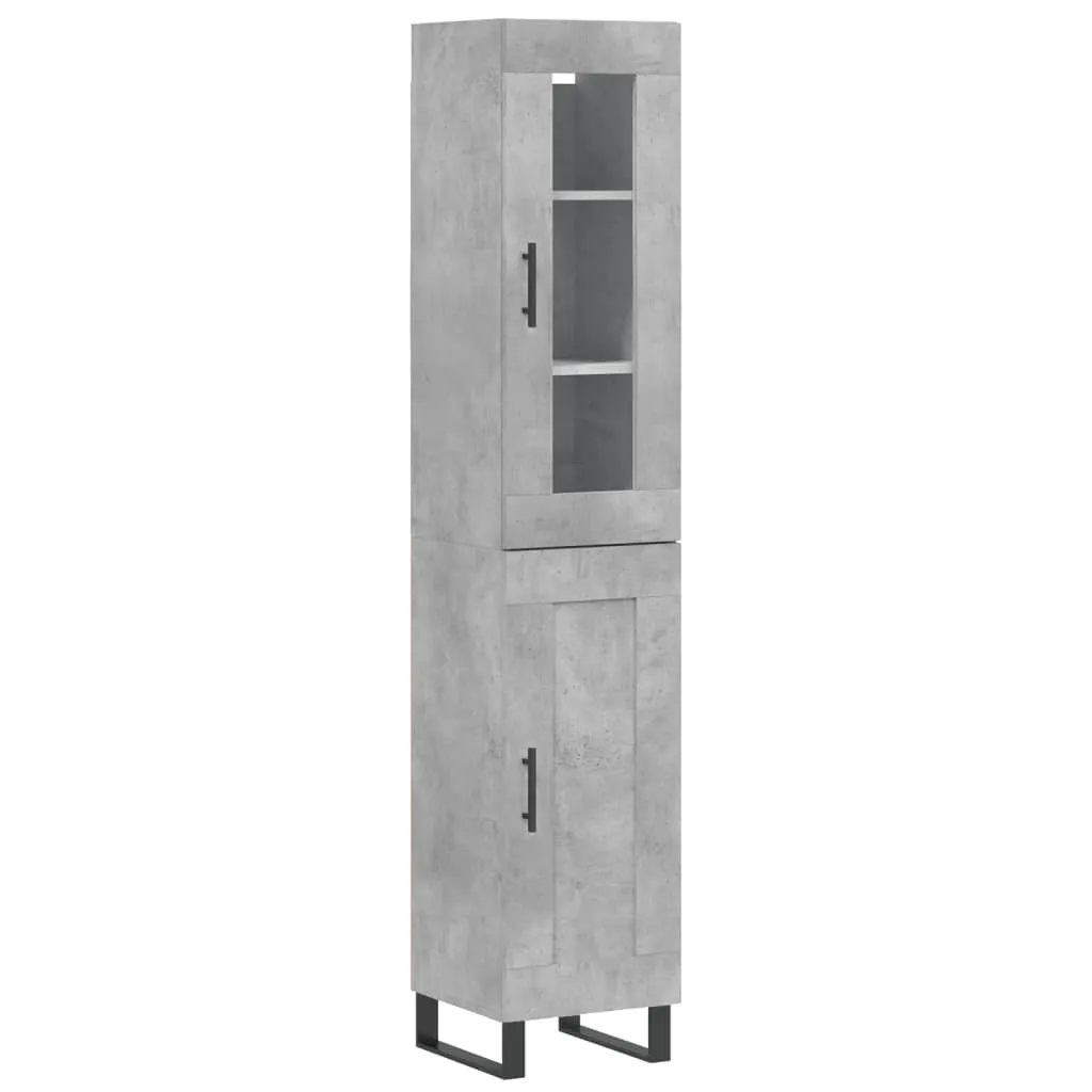 Mobile Alto SYFAX Grigio Cemento 180cm - Credenza Design Multistrato