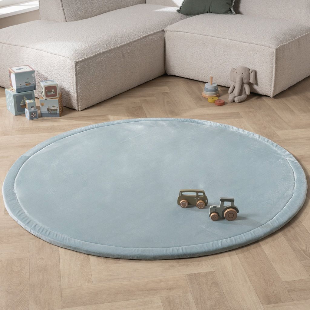 Volero - Spielmatte Rund - Jip Blau - Ø 80 cm - Kinderzimmer, Babyzimmer