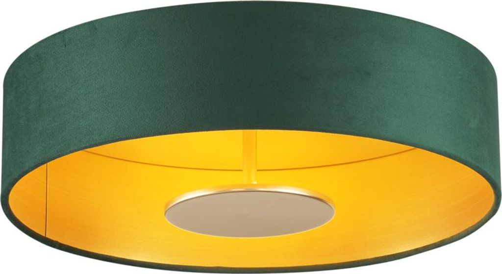 Qazqa led Modern Deckenleuchte, Deckenlampe - Bredow - Grün, Rund, 3000K, warmweiß, dimmbar, 40cm, Ideal als Flur, Schlafzimmerlampe und Wohnzimm...