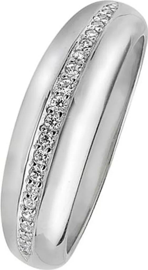 Bague Alliance de Mariage 7mm Argent 925 Zirconium pour Couple Taille 53
