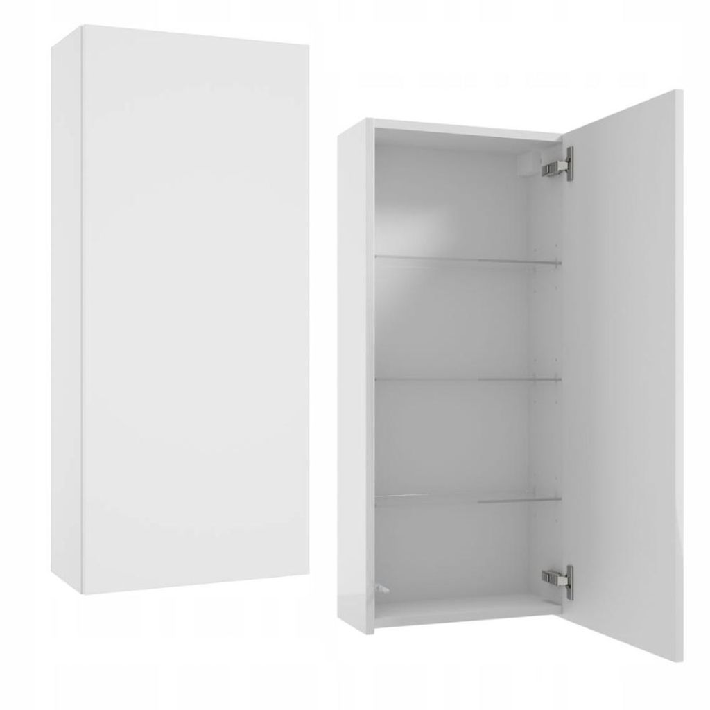 Stamar | Badezimmer, Hängeschrank, 40x90 cm, Weiß, Produktbild 