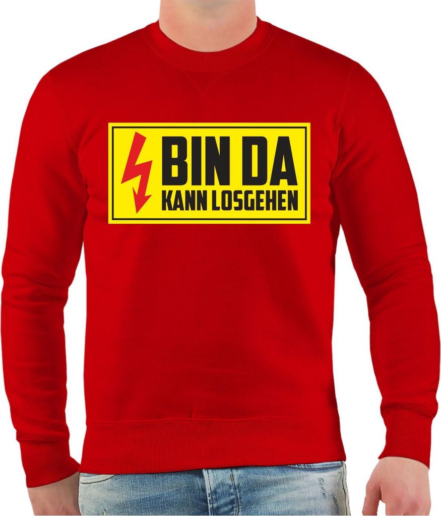 Herren Sweatshirt Bin da kann losgehen