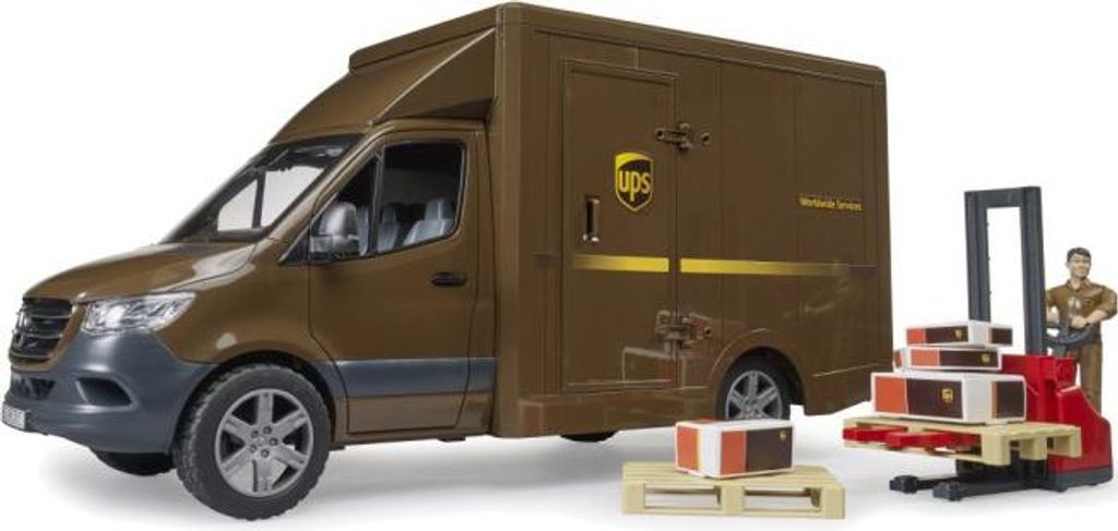 BRUDER MB Sprinter UPS avec chauffeur+accessoires 02678 Image du produit 