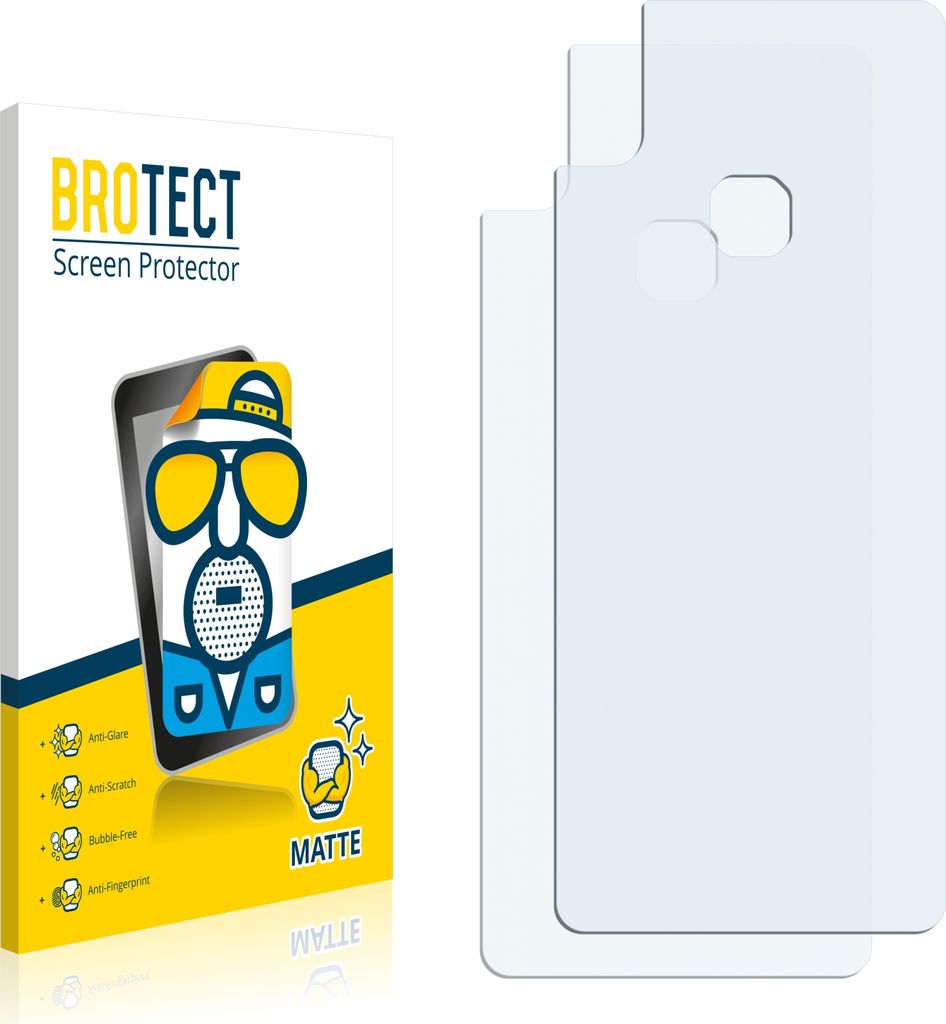 2x BROTECT Schutzfolie für Cubot Max 2 (Rückseite) Folie Matt Entspiegelt