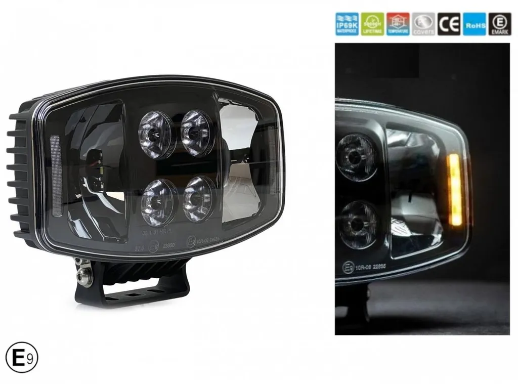 Projecteur LED Jumbo 90W : visibilité nocturne accrue pour camions 24V