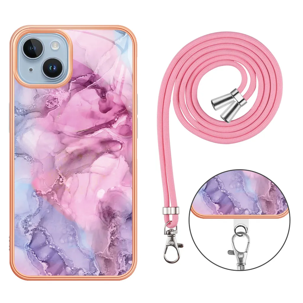 Custodia Per IPhone 16 Pro Trasparente Con Motivo Floreale E Cordino Da Polso - TPU Morbido Antiurto, Protezione Quotidiana Alla Moda