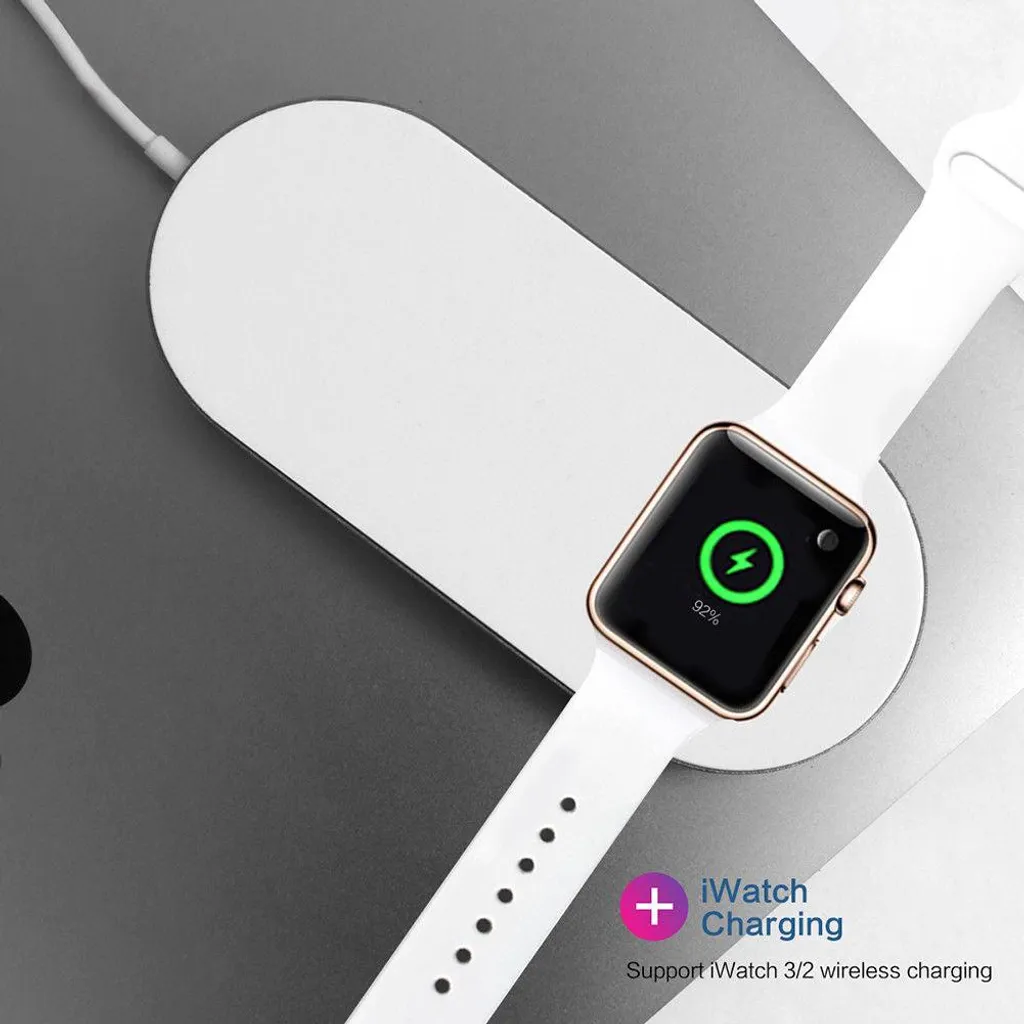 Station de charge induction 2-en-1 iPhone et Apple Watch - Noir Mat