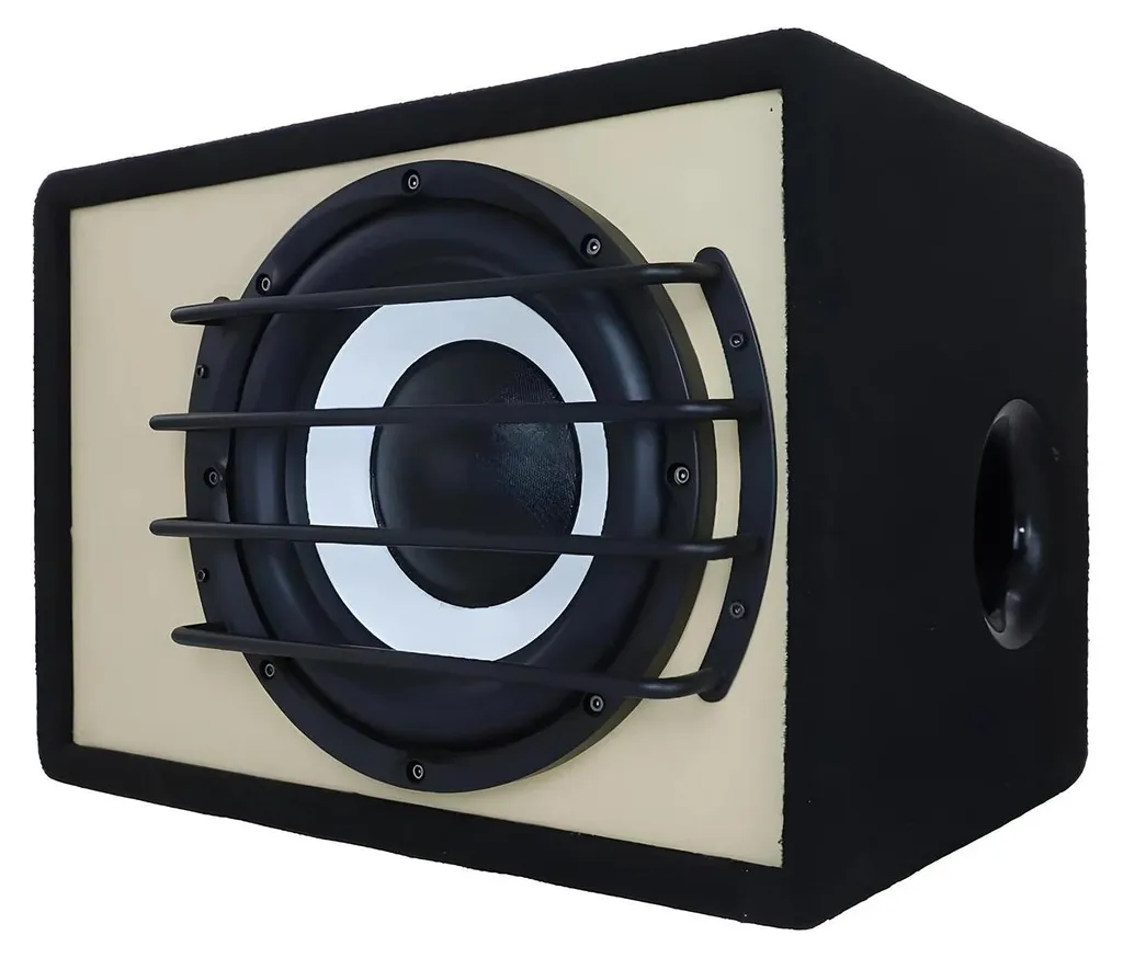 Subwoofer ultraplat 3800W blanc pour voiture - Son haute fidélité 4Ω
