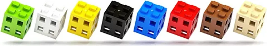 Cubes de construction 50 pcs multicolores - Jeu d'éveil créatif - 10