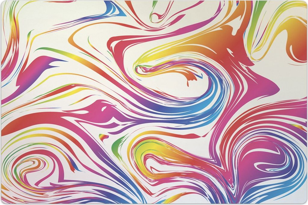 Küchenmatte 100x150 cm Vinylmatte Bodenmatte Dekoration -Farbig Mosaik Abstrakt