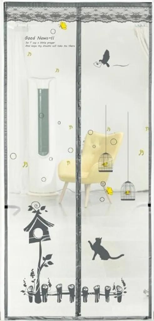 Fliegengitter, Tür, Fenster, Insektenschutztür, Fliegenschutz, Balkontür, schwarz, 220x90 cm
