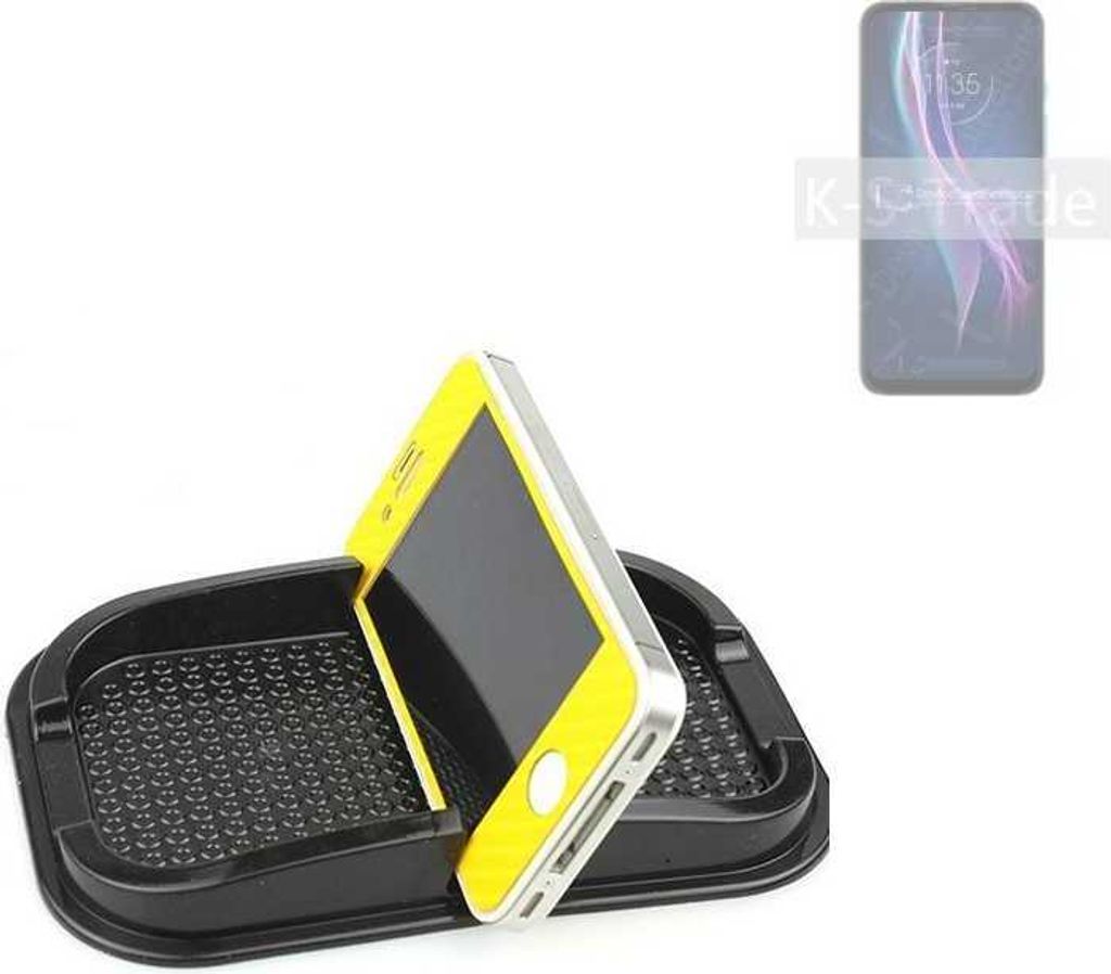 K-S-Trade Auto Anti Rutsch Matte Smartphone-Halter kompatibel mit Motorola One Fusion+ Haft Pad Armaturenbrett Handy-Halterung Silikon
